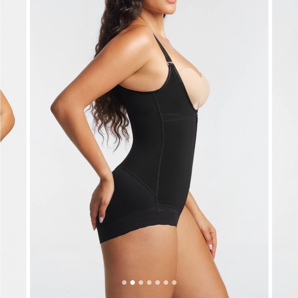 Black Shapewear Bodysuit with Adjustable Straps